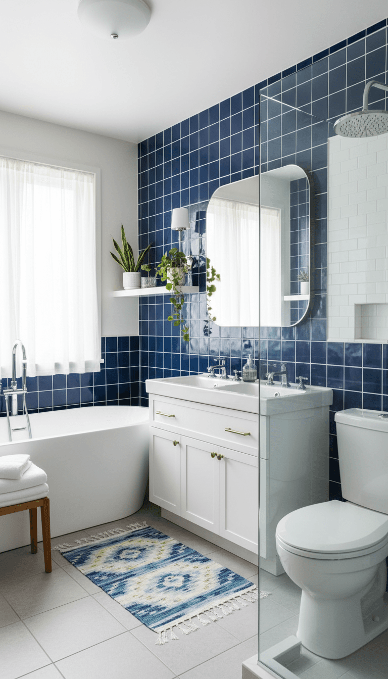 Updated family bathroom in Swansea home