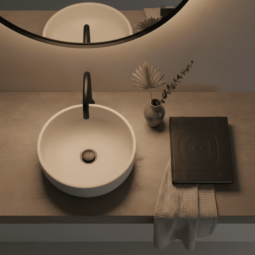 Complete design planning with material samples and mood board